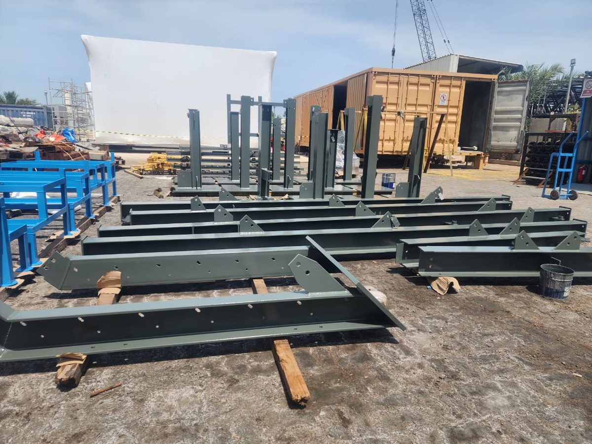 Structural steel members prepared for fabrication